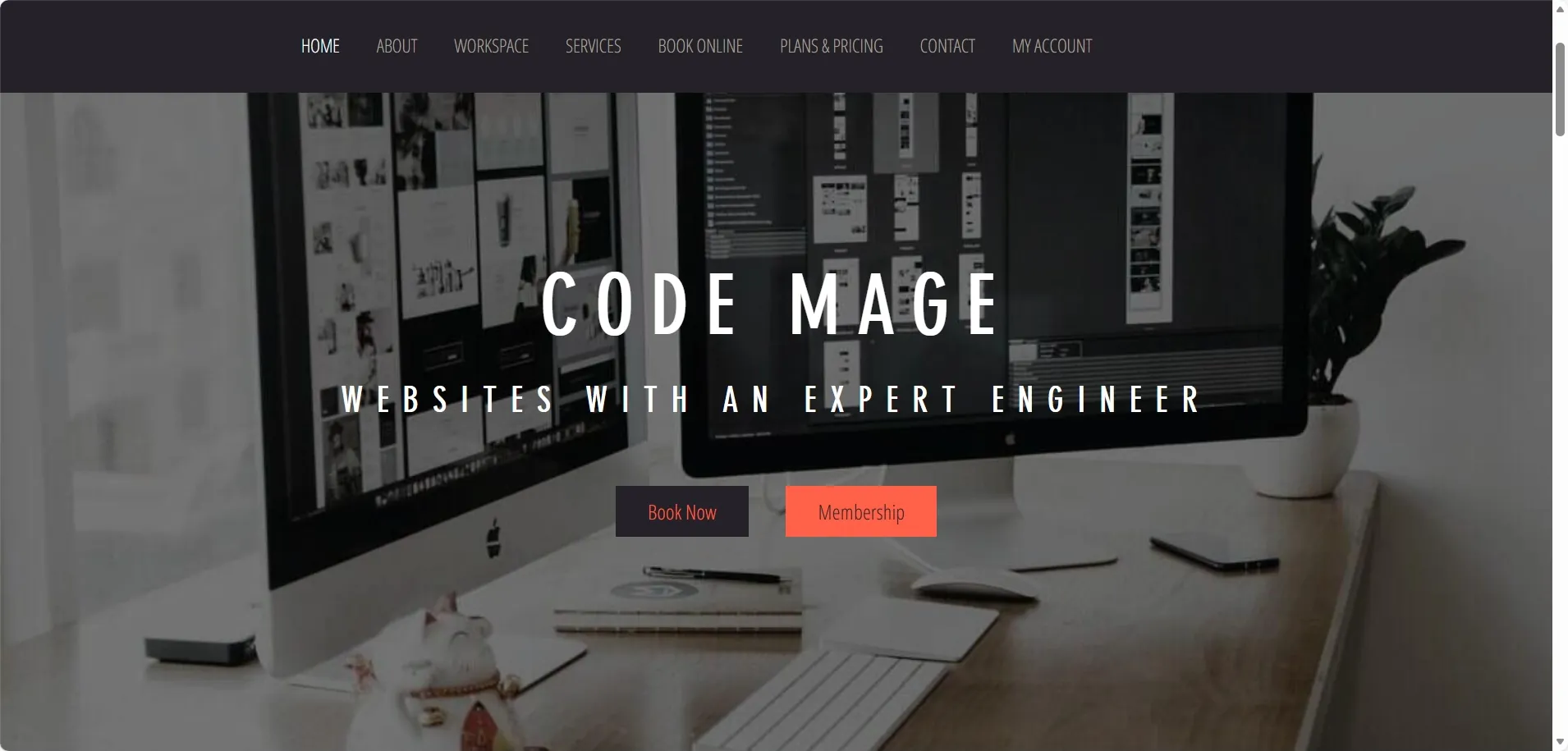 Code Mage - Services Web Mockup